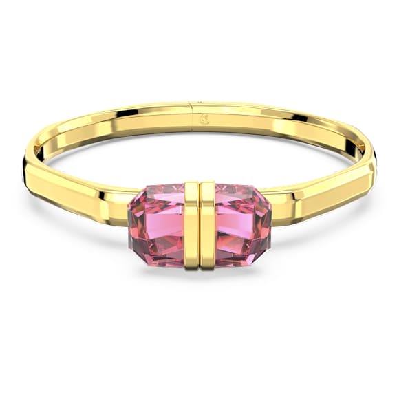 Lucent bangle, Magnetic closure, Pink, Gold-tone plated - Swarovski, 5657291