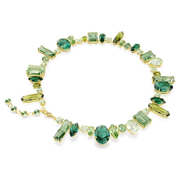Gema 项链, 混合切割, 绿色, 金色饰面 - Swarovski, 5657388