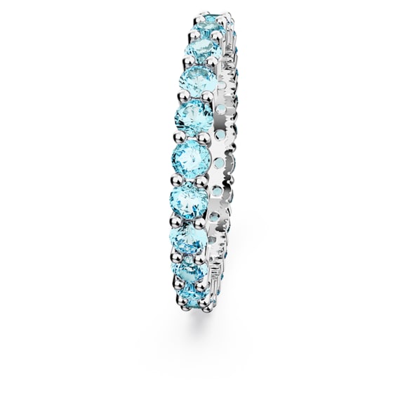 Matrix リング, ラウンドカット, ブルー, ロジウム・プレーティング - Swarovski, 5658672