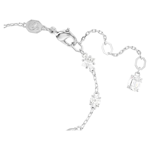 Braccialetto Mesmera, Taglio misto, Design sparpagliato, Bianco, Placcato rodio - Swarovski, 5661530
