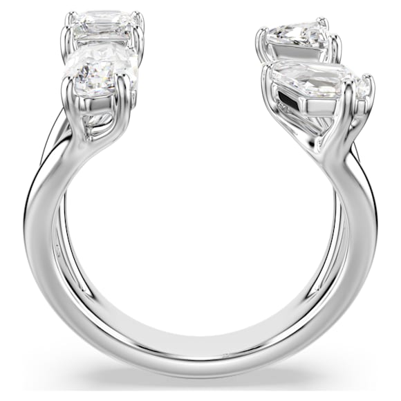 Mesmera Offener Ring, Verschiedene Schliffe, Weiß, Silberfarbenes Finish - Swarovski, 5661704
