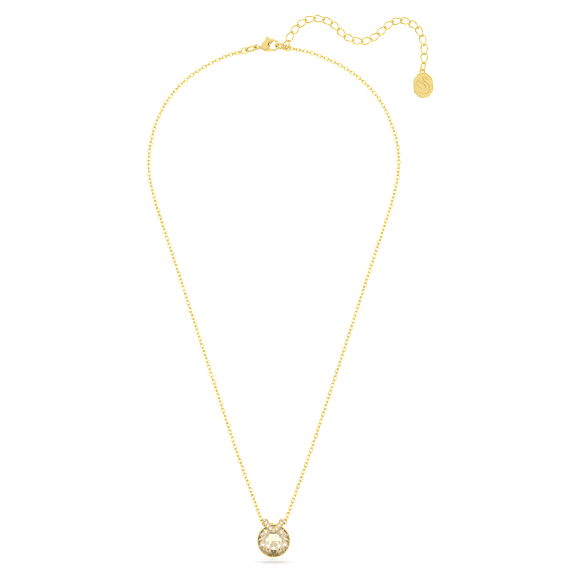Bella V pendant, Round cut, Gold tone, Gold-tone plated - Swarovski, 5662091