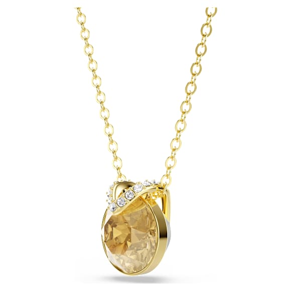 Přívěsek Bella V, Kulatý výbrus, Zlatý odstín, Povrchová úprava z 18k zlata - Swarovski, 5662091