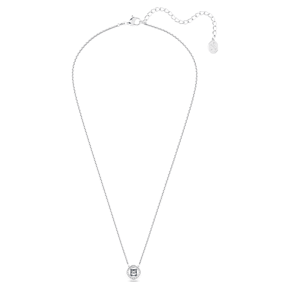 Angelic ketting, Square slijpvorm, Blauw, Rodium toplaag - Swarovski, 5662142