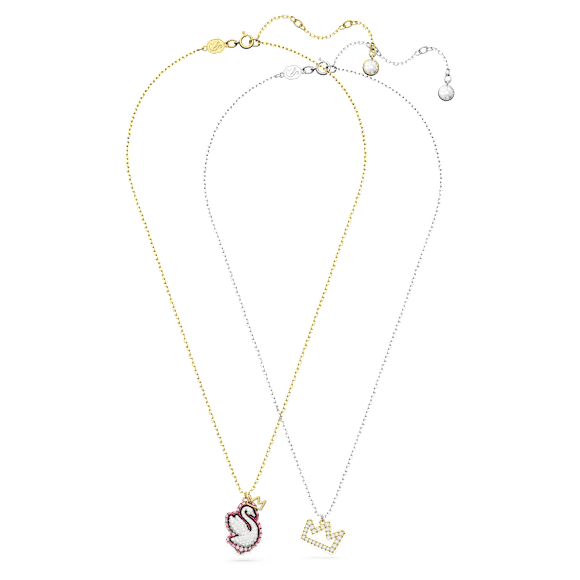 Gema 520 链坠, 套装 (2), 天鹅, 粉红色, 混合金属润饰 - Swarovski, 5662151