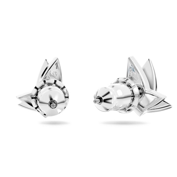 Idyllia Lilia 耳釘, 蝴蝶, 藍色, 鍍白金色 - Swarovski, 5662183
