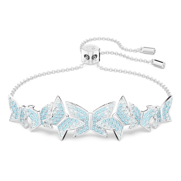 Idyllia Lilia ブレスレット, チョウ, ブルー, ロジウム・プレーティング - Swarovski, 5662184