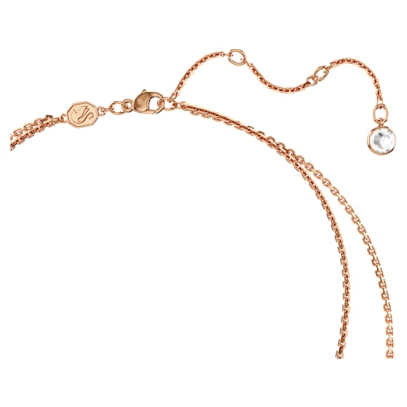 Sublima Y 字鏈, 心形, 粉紅色, 鍍玫瑰金色調 - Swarovski, 5662877