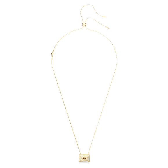 Letra necklace, Love letter, Multicolored, Gold-tone plated - Swarovski, 5662878