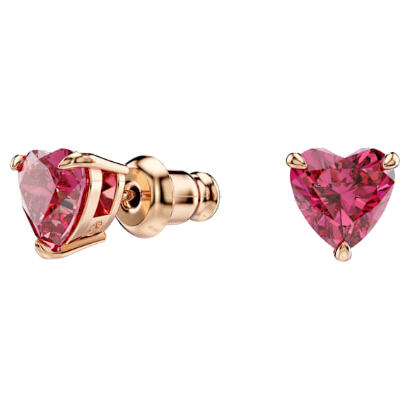 Una set, Heart, Pink, Rose gold-tone plated - Swarovski, 5662884