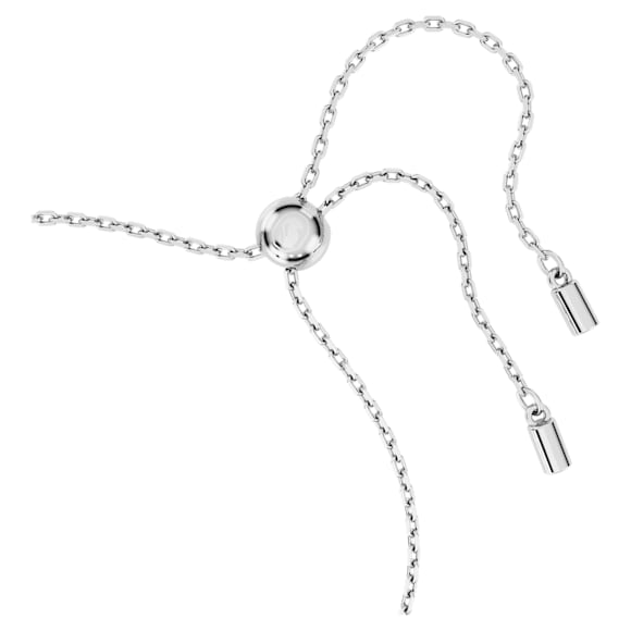 Chroma bracelet, Rectangular cut, Blue, Rhodium plated - Swarovski, 5662917