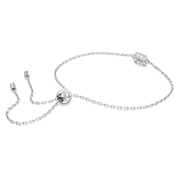 Chroma bracelet, Rectangular cut, Blue, Rhodium plated - Swarovski, 5662917