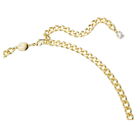 Imber necklace, Mixed cuts, White, 18K gold finish - Swarovski, 5663338