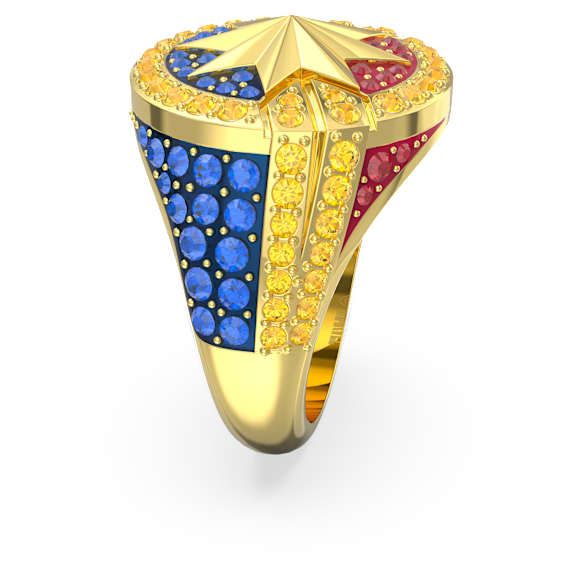 Captain Marvel © MARVEL ring, Multicolored, Gold-tone plated - Swarovski, 5663355