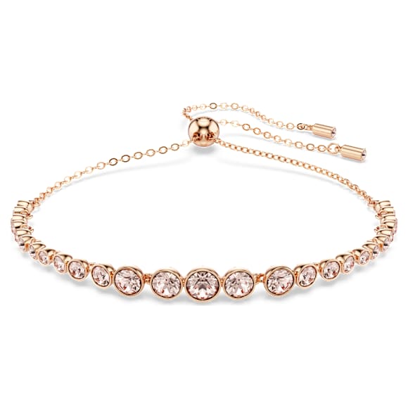 Náramek Imber Emily, Smíšené kruhové výbrusy, Růžová, Pokoveno v růžovozlatém odstínu - Swarovski, 5663393