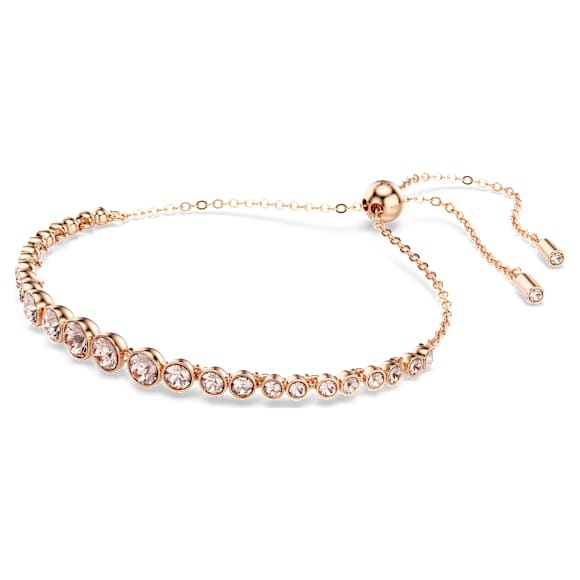 Náramek Imber Emily, Smíšené kruhové výbrusy, Růžová, Pokoveno v růžovozlatém odstínu - Swarovski, 5663393