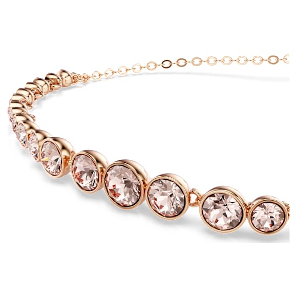 Náramek Imber Emily, Smíšené kruhové výbrusy, Růžová, Pokoveno v růžovozlatém odstínu - Swarovski, 5663393