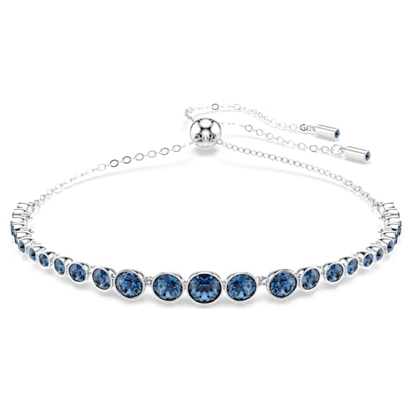 Imber Emily Bileklik, Karışık yuvarlak kesimler, Mavi, Rodyum kaplama - Swarovski, 5663394