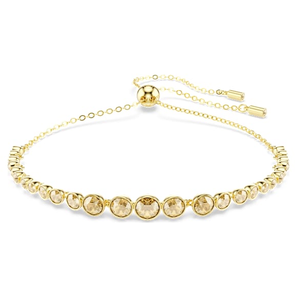 Brățară Imber Emily, Diverse tăieturi rotunde, Nuanță aurie, Placat cu auriu - Swarovski, 5663395