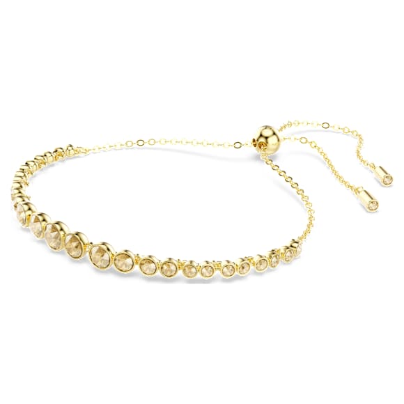Brățară Imber Emily, Diverse tăieturi rotunde, Nuanță aurie, Placat cu auriu - Swarovski, 5663395