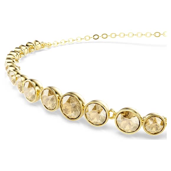 Brățară Imber Emily, Diverse tăieturi rotunde, Nuanță aurie, Placat cu auriu - Swarovski, 5663395