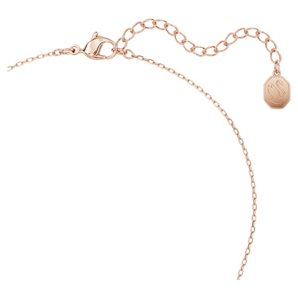 Nice Y-Anhänger, Feder, Weiß, Roségold-Legierungsschicht - Swarovski, 5663485