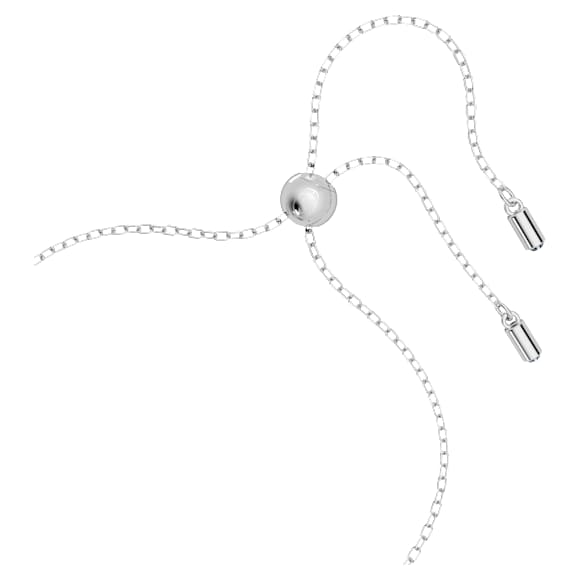 Dextera bracelet, Interlocking loop, Blue, Rhodium plated - Swarovski, 5663493