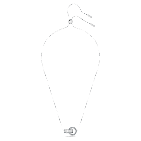Dextera 链坠, 环形相扣, 蓝色, 镀铑 - Swarovski, 5663504