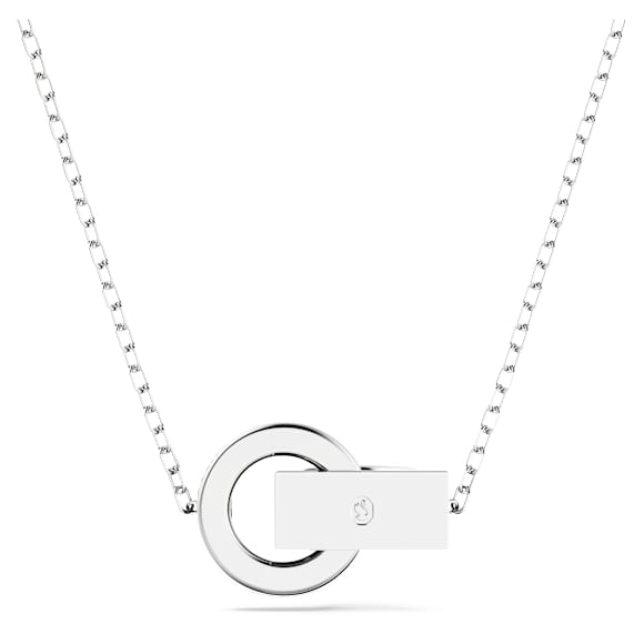 Dextera 链坠, 环形相扣, 蓝色, 镀铑 - Swarovski, 5663504