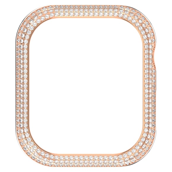 Sparkling case, For Apple Watch® Series 7, 41 mm, Rose gold tone - Swarovski, 5663568