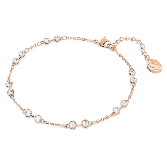 Swarovski Remix Collection Rad, Rundslipad, Vit, 18K roséguldsfinish - Swarovski, 5664055