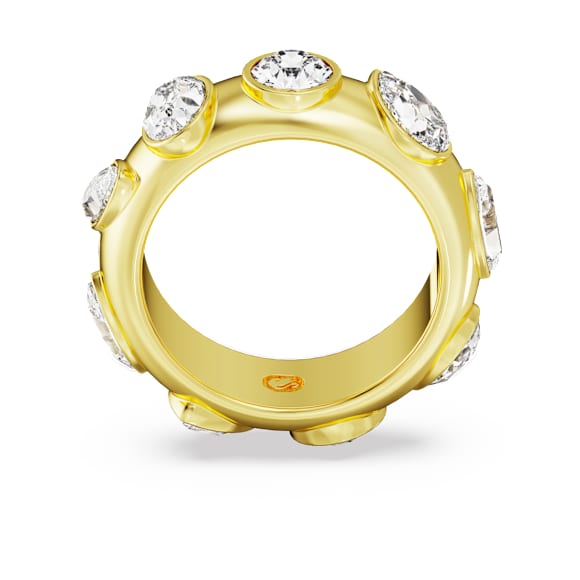Dextera ring, Mixed cuts, White, Gold-tone plated - Swarovski, 5665483