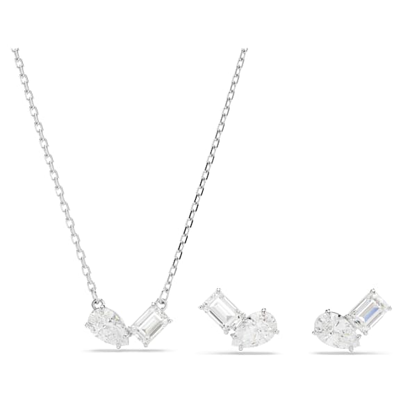 Mesmera Set, Verschiedene Schliffe, Weiß, Rhodiniert - Swarovski, 5665829
