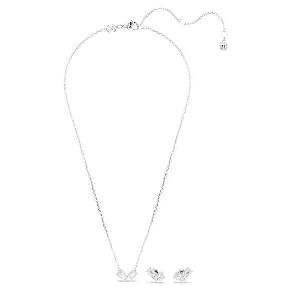 Mesmera Set, Verschiedene Schliffe, Weiß, Rhodiniert - Swarovski, 5665829