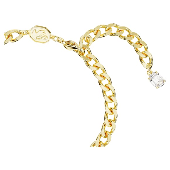 Imber bracelet, Mixed cuts, White, Gold-tone plated - Swarovski, 5665830