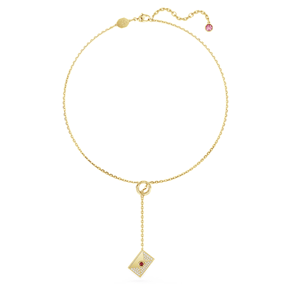 Letra 套裝, 情書, 粉紅色, 鍍金色色調 - Swarovski, 5665865