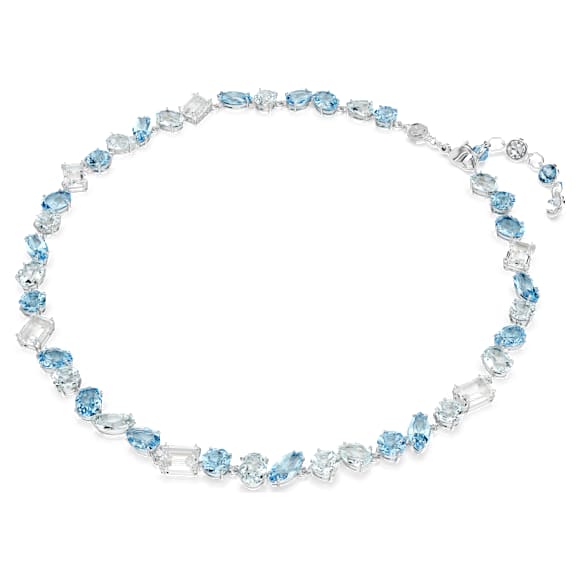 【美品】SWAROVSKI ミックスカット ブルーネックレス 公式】【スワロフスキー】Idyllia ペンダント ミックスカット