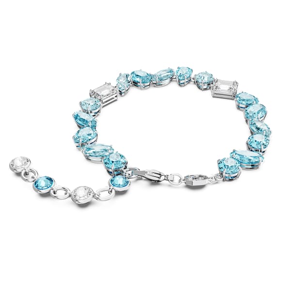 Gema Armband, Verschiedene Schliffe, Blau, Rhodiniert - Swarovski, 5666018