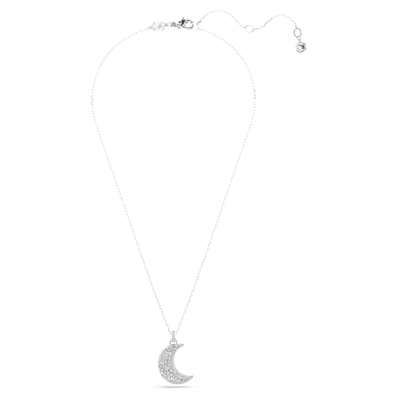 Wisiorek Luna, Księżyc, Biały, Powłoka z rodu - Swarovski, 5666181
