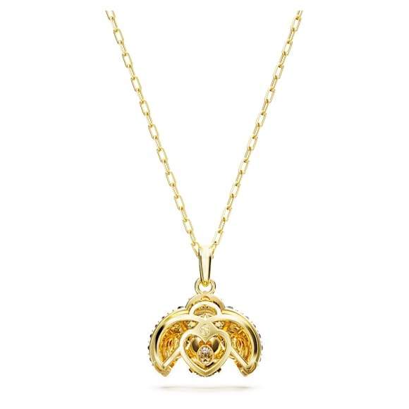 Idyllia pendant, Ladybug, Red, Gold-tone plated - Swarovski, 5666225