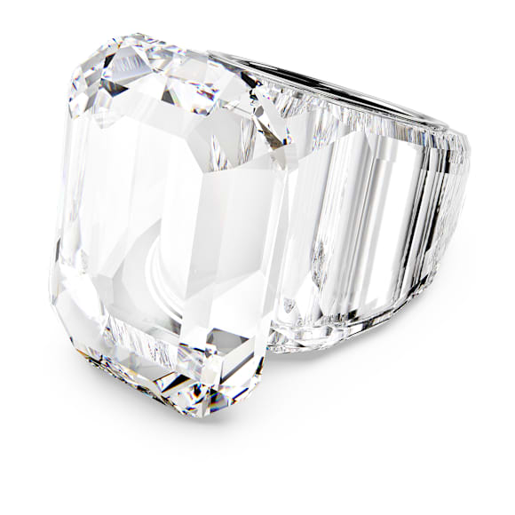 Lucent cocktail ring, Octagon cut, White - Swarovski, 5666587
