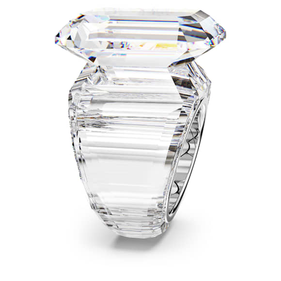 Lucent cocktail ring, Octagon cut, White - Swarovski, 5666587