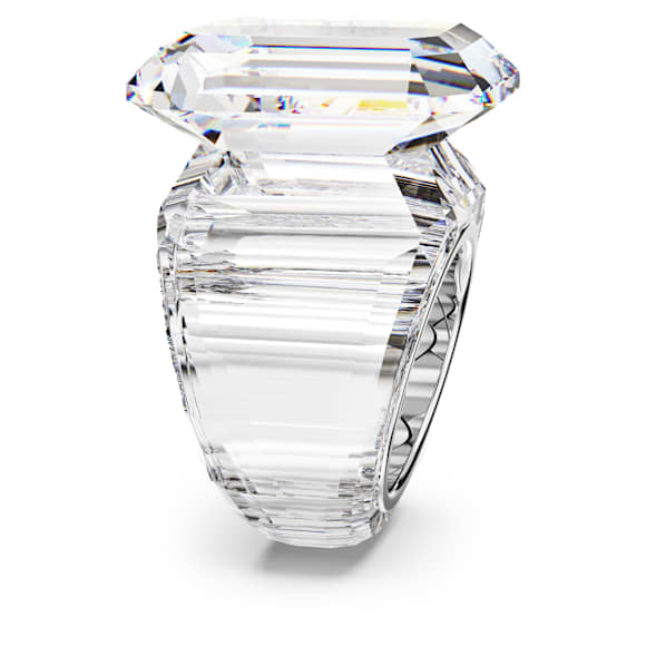 Lucent cocktail ring, Octagon cut, White - Swarovski, 5666589
