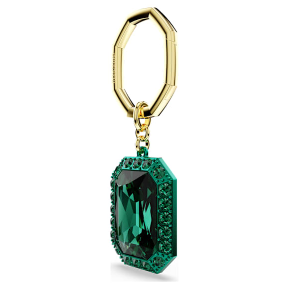 Key ring, Octagon cut, Green, Mixed metal finish - Swarovski, 5666643