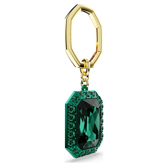Key ring, Octagon cut, Green, Mixed metal finish - Swarovski, 5666643