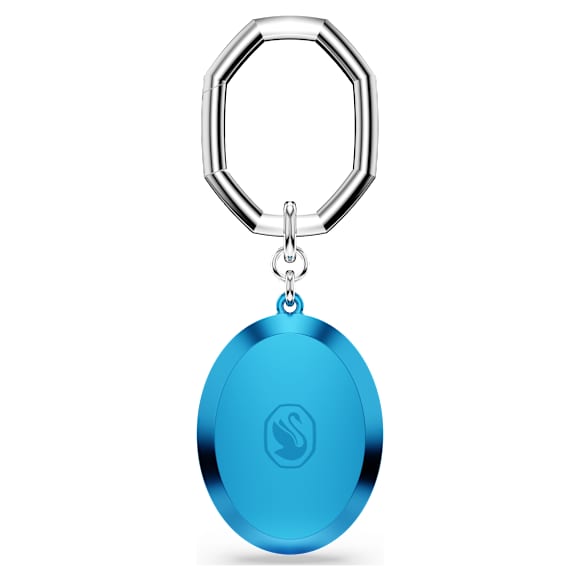 Key ring, Oval cut, Blue, Mixed metal finish - Swarovski, 5666644