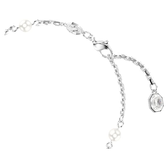 Bracelet Carrier Symbolica, Perle de cristal, Blanc, Métal rhodié - Swarovski, 5667210