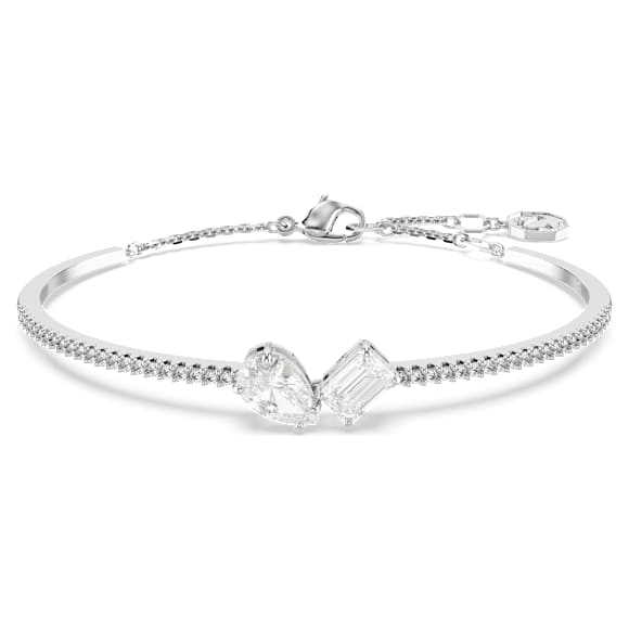 Mesmera 手鐲, 混合式切割, 白色, 鍍白金色 - Swarovski, 5667253