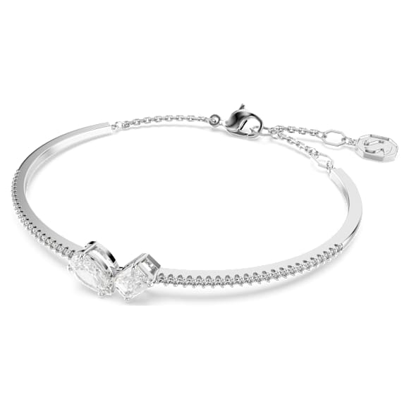 Mesmera 手鐲, 混合式切割, 白色, 鍍白金色 - Swarovski, 5667253