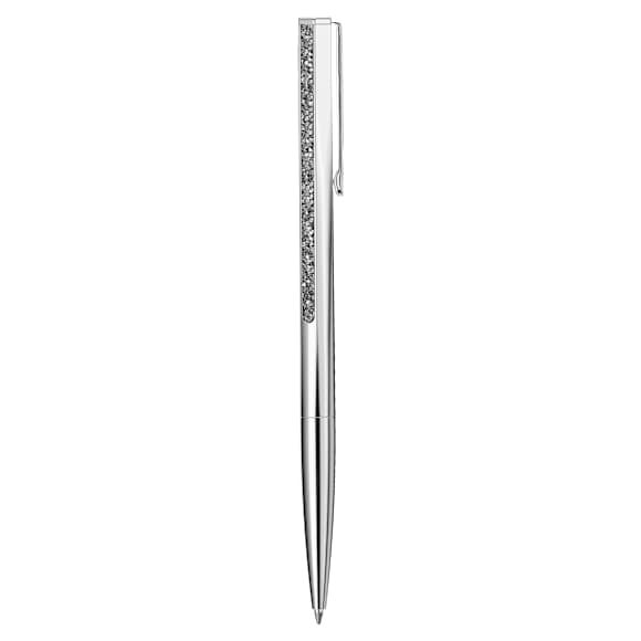 Crystal Shimmer ballpoint pen, Silver tone, Chrome plated - Swarovski, 5668056